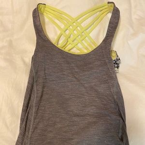 Grey lululemon strappy tank